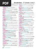 Vocabulary - 7: Grade / Unit 2