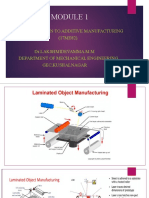 Intoduction To Additive Manufacturing (17ME82) DR - Lakshmidevamma.M.M Department of Mechanical Engineering, Gec, Kushalnagar