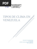 Clasificacion Del Clima en Venezuela