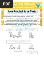 Idea Principal de Un Texto para Sexto de Primaria