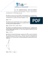 291 - Exercícios de Geometria Espacial