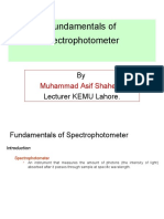 Fundamentals of Spectrophotometer: by Lecturer KEMU Lahore