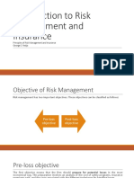 Introduction To Risk Management and Insurance