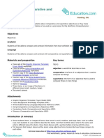 Lesson Plan Adjectives Comparative and Superlative