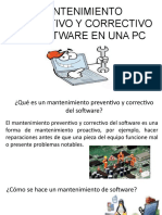 Actividad 7. Investigacion Del Mantenimiento Preventivo y Correctivo de Software en Una PC