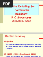 Ductile Detailing For Earthquake Resistant RCC Strs