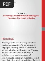 Phonology: Sound Patterns, Phonology vs. Phonetics, The Sound of English