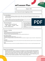 Semi Detailed Lesson Plan On Art