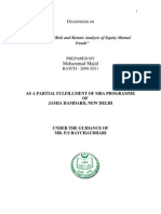 Risk and Return Analysis of Equity Mutual Fund