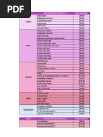 Lista de Precios Bissú