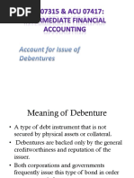 Account For Issue of Debentures