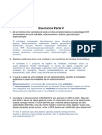 Exercícios Parte II: R: Relacionamento É Um Conjunto de Associações Entre Entidades