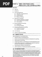 Process and Approaches To Counselling