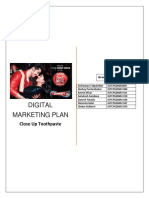 Digital Marketing Plan: Close Up Toothpaste