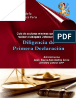 Diligencia de Primera Declaracion