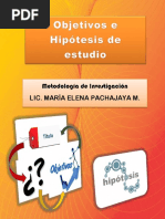 Objetivos e Hipotesis