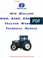 New Holland Tractores Ford Fiat 160 8160 8260 8360 8560 Workshop Manual