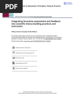 Integrating Formative Assessment and Feedback Into Scientific Theory Building Practices and Instruction