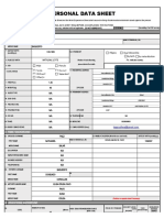 Personal Data Sheet