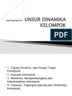 Unsur-Unsur Dinamika Kelompok