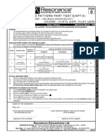 Advanced Pattern Part Test-5 (Apt-5) : Revision Plan-2 Course: Vijeta (Adp), Vijay (Adr)