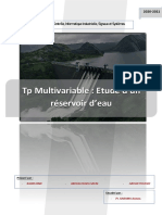 TP Multivariable: Etude D'un Réservoir D'eau: Master: Contrôle, Informatique Industrielle, Signaux Et Systèmes