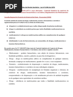 Questões de Controle Sanitário - Lei Nº 5.991-73