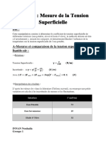 Mesure de La Tension Superficielle