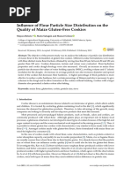 Foods: Influence of Flour Particle Size Distribution On The Quality of Maize Gluten-Free Cookies