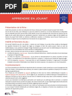 3 Apprendre en Jouant