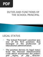 Duties and Functions of The School Principal