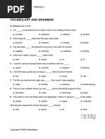 Test: Module 1 Vocabulary and Grammar