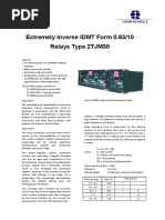 Extremely Inverse IDMT Form 0.63/10 Relays Type 2TJM30: Easun Reyrolle