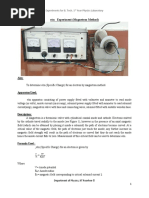 E/m Experiment (Magnetron Method) : Experiments For B. Tech. 1 Year Physics Laboratory