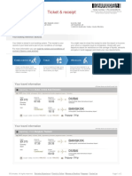 Ticket & Receipt: Your Travel Information