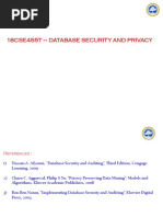 Database Security and Privacy