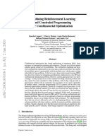 Combining Reinforcement Learning and Constraint Programming For Combinatorial Optimization