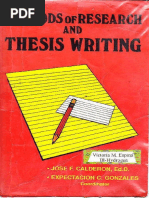 Calderon J.F. Methods of Research and Thesis Writing