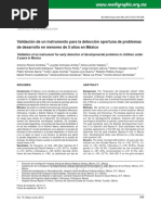 EDI Validación de Un Instrumento para La Detección Oportuna de Problemas de Desarrollo en Menores de 5 Años en México