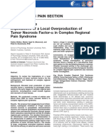 Implications of A Local Overproduction of Tumor Necrosis Factor - (Alpha) in Complex Regional Pain Syndrome