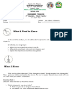 BF Activity-sheet-Q2 Week 3 and 4 Risk-Return-Trade-Off