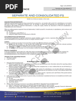 REO CPA Review: Separate and Consolidated Fs