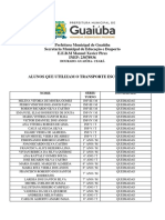 Alunos Que Utilizam o Transporte Escolar 2021