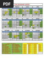 Calendar 2021: March April January Februray