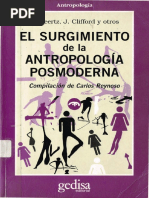 Carlos Reynoso - El Surgimiento de La Antropología Posmoderna