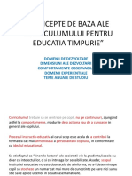 Concepte de Baza Ale Curriculumului Pentru Educatia Timpurie