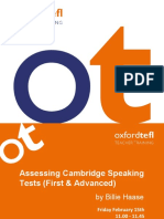 Assessing Cambridge Speaking Tests