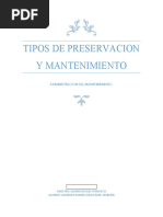 Tipos de Preservacion y Mantenimiento