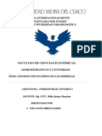 Estados Financieros de La Empresa