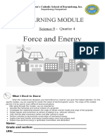 Learning Module: Force and Energy